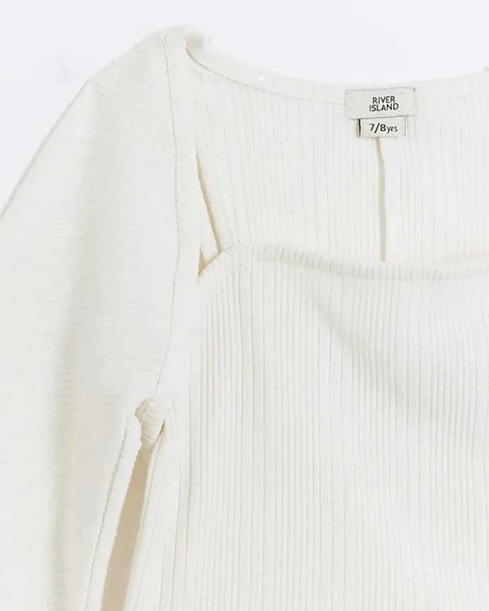 Girls cream cardigan and cami top set