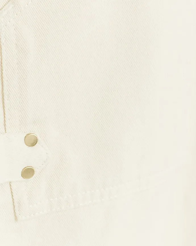 Girls cream pinafore dress
