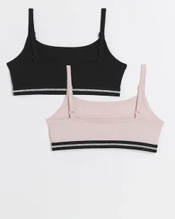 Girls pink crop top 2 pack
