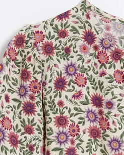 Girls pink daisy floral belted dress