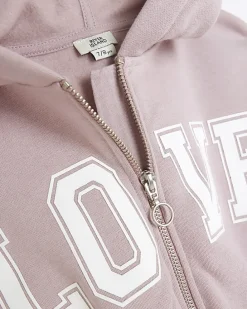 Girls pink graphic hoodie and joggers set