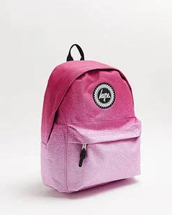 Girls pink hype glitter backpack