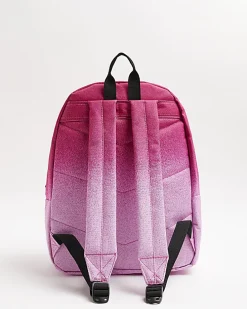 Girls pink hype glitter backpack