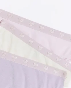 Girls pink leopard briefs 6 pack