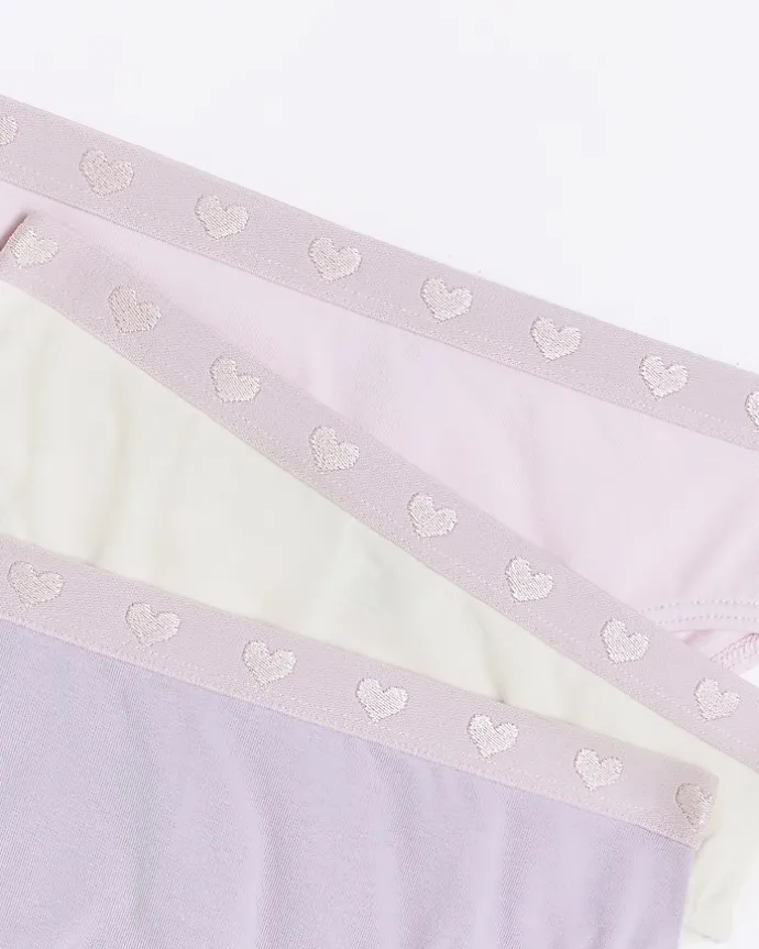 Girls pink leopard briefs 6 pack