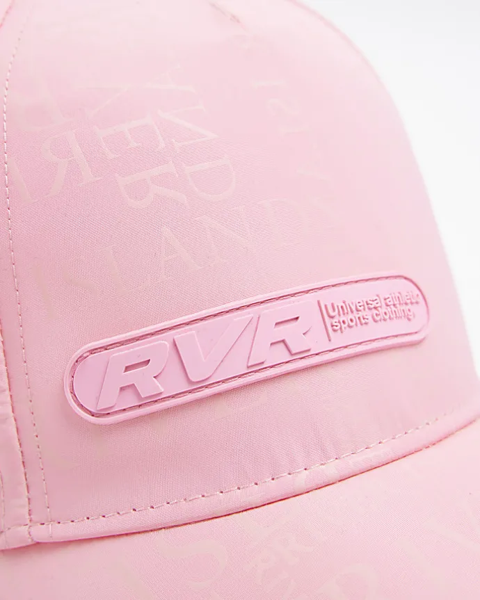 Girls pink monogram cap