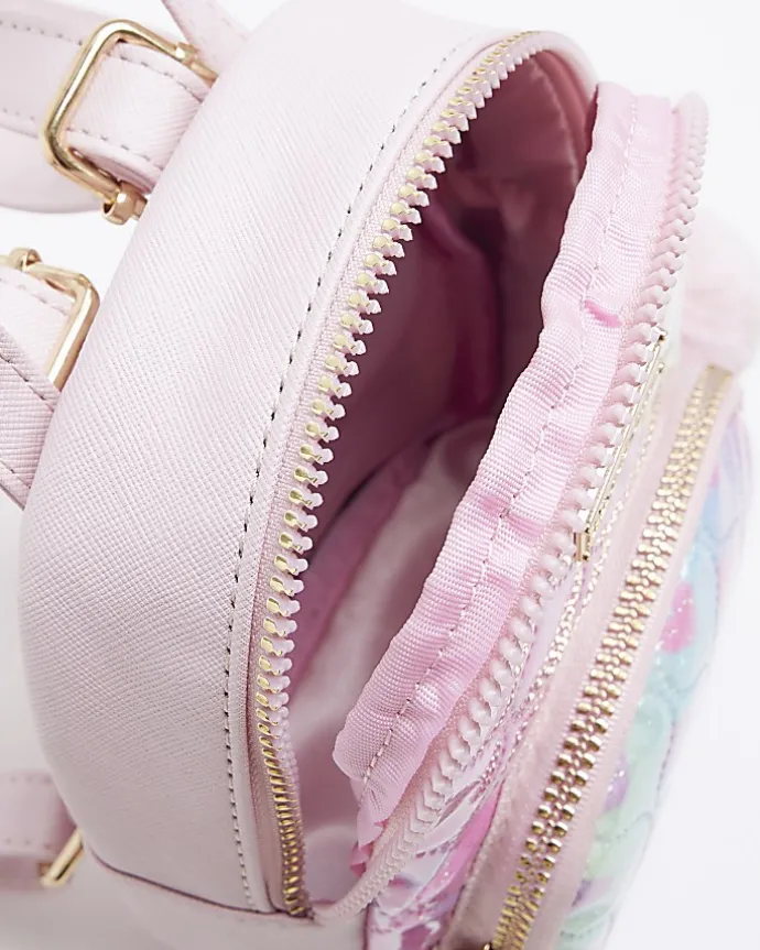 Girls pink quilted ombre backpack