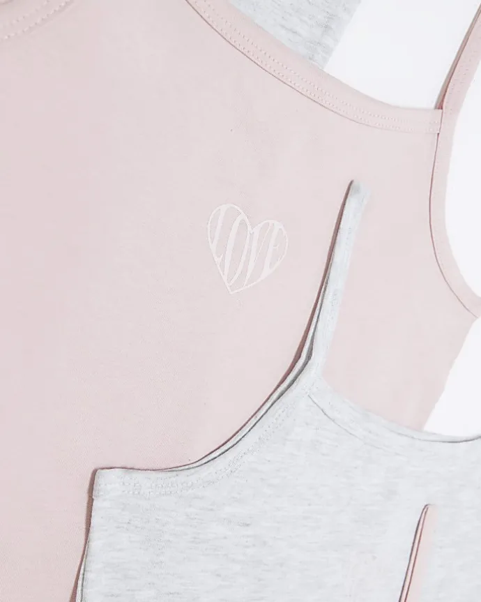 Girls pink tank top and underwear 10 pack