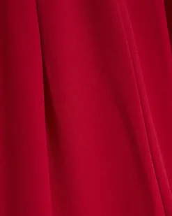 Girls red bow wide leg jumpsuit