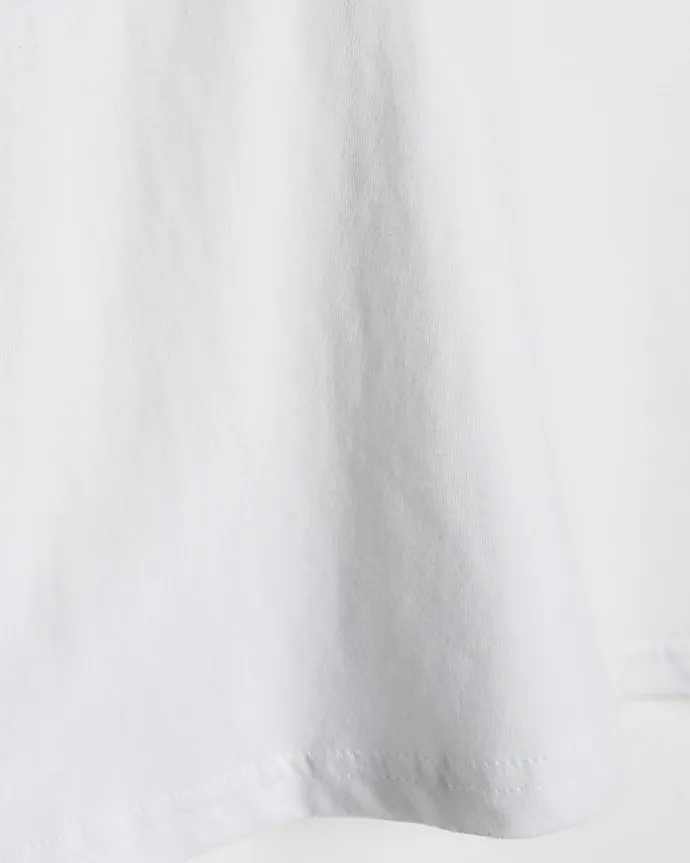 Girls white Elle printed crop t-shirt
