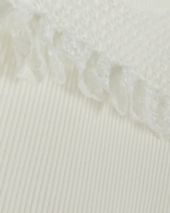 Girls white lace frill blouse