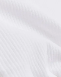 Girls white Long line ribbed tank top
