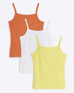 Girls Yellow Vest 3 pack