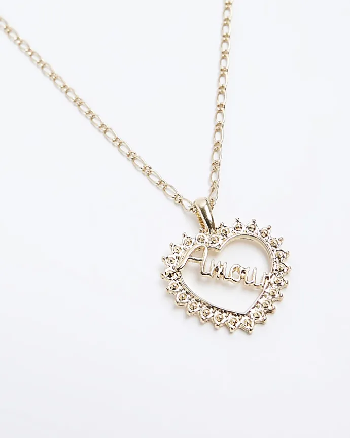 Gold Amour Heart Necklace