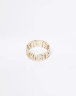 Gold Aztec Cut out Ring