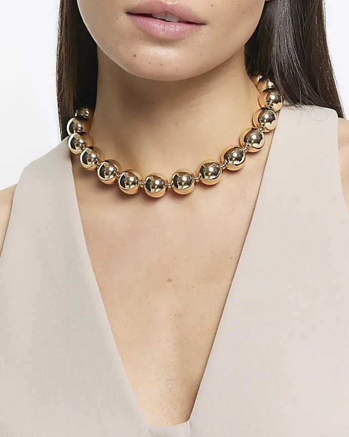 Gold Ball Necklace