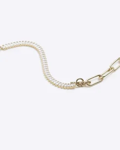 Gold Chain Stone Necklace