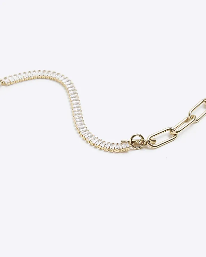 Gold Chain Stone Necklace