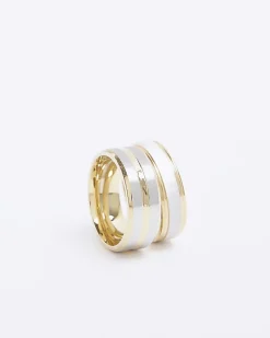 Gold colour stainless steel rings multipack