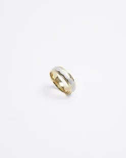 Gold colour stainless steel bubble ring