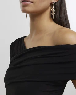 Gold Crocodile Earrings