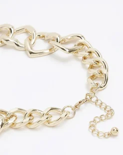 Gold Heart Chain Necklace