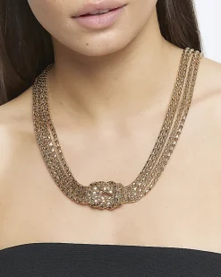 Gold knot necklace