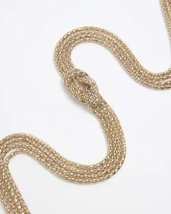Gold knot necklace