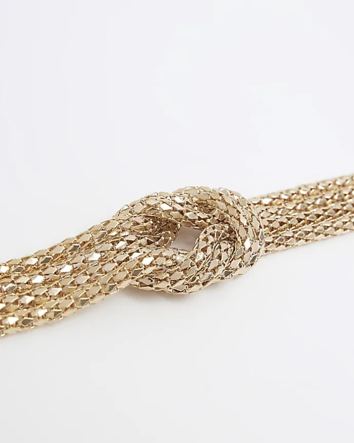 Gold knot necklace