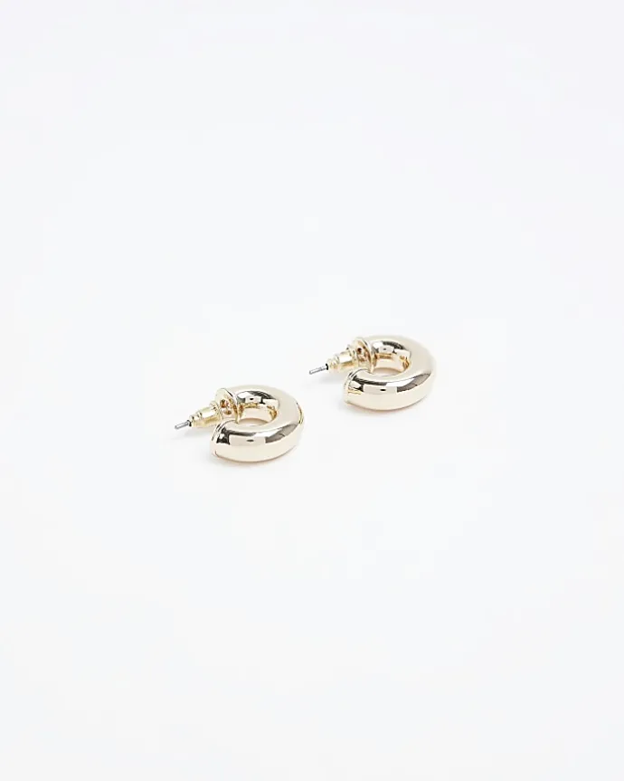 Gold Mini Chunky Hoop Earrings