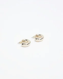 Gold Mini Chunky Hoop Earrings