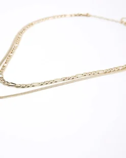 Gold Snake Chain Multirow Necklace