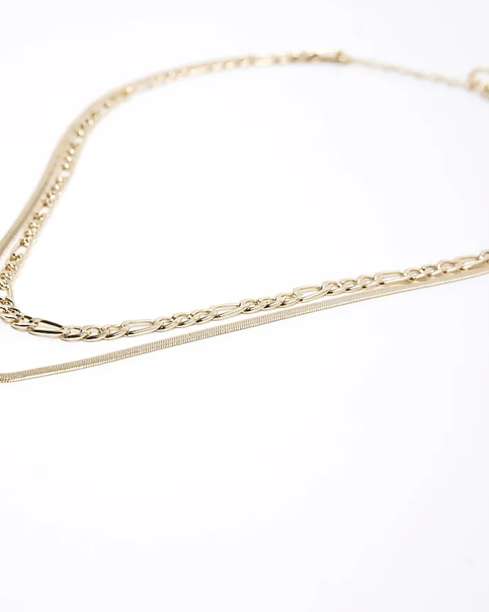 Gold Snake Chain Multirow Necklace