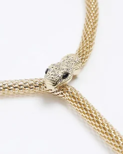 Gold Snake Layering Necklace