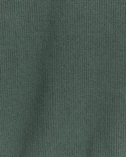 Green muscle fit rib jumper