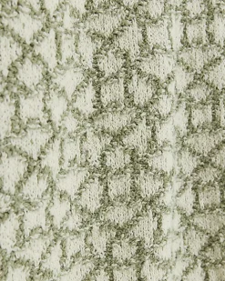 Green slim fit jacquard crew jumper