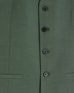 Green slim fit waistcoat
