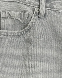 Grey high waisted relaxed straight fit jeans