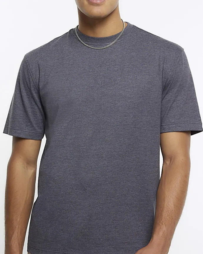 Grey marl regular fit t-shirt