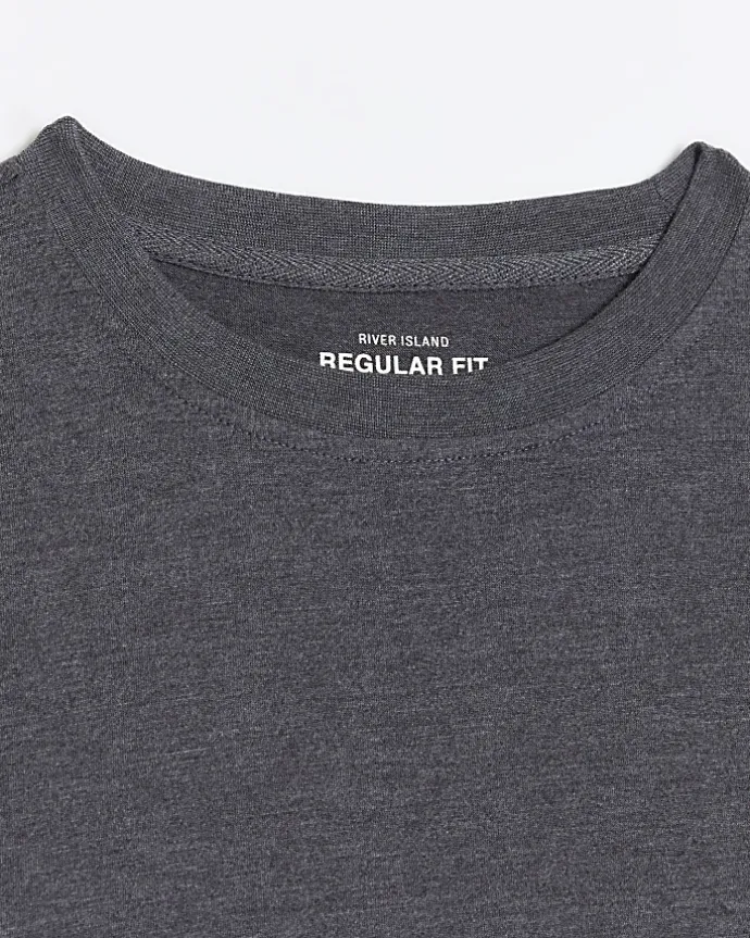 Grey marl regular fit t-shirt