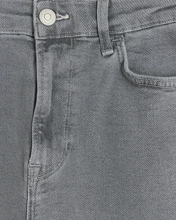 Grey mid rise tummy hold flared jeans