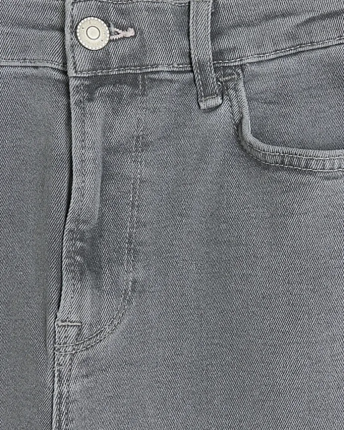 Grey mid rise tummy hold flared jeans