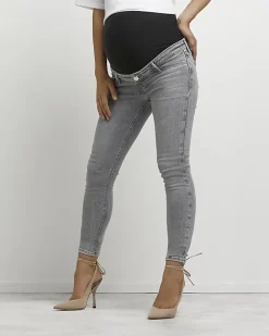 Grey Molly maternity skinny jeans