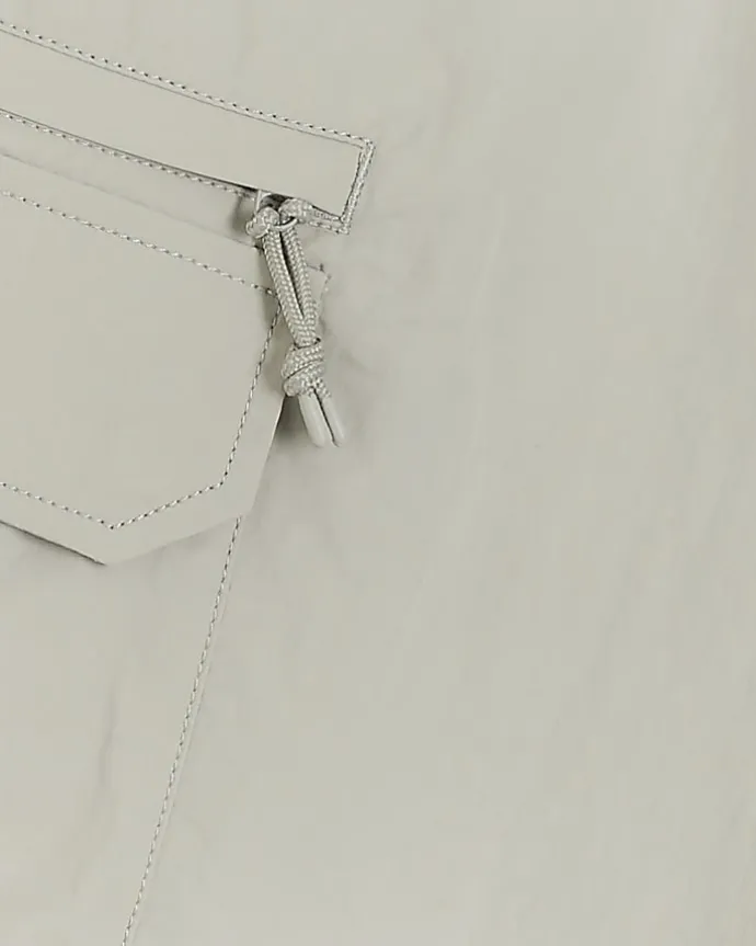 Grey regular fit cargo shorts