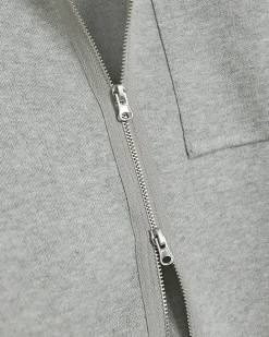 Grey regular fit zip up jumper