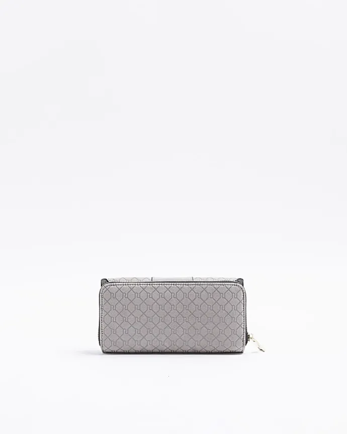Grey RI monogram fold out purse