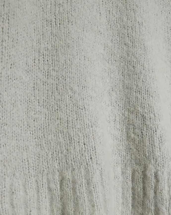 Grey roll neck jumper dress mini