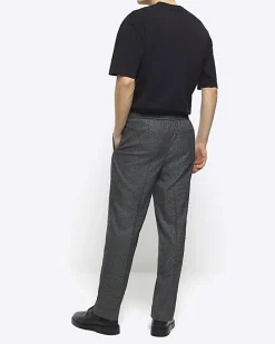 Grey slim fit smart joggers