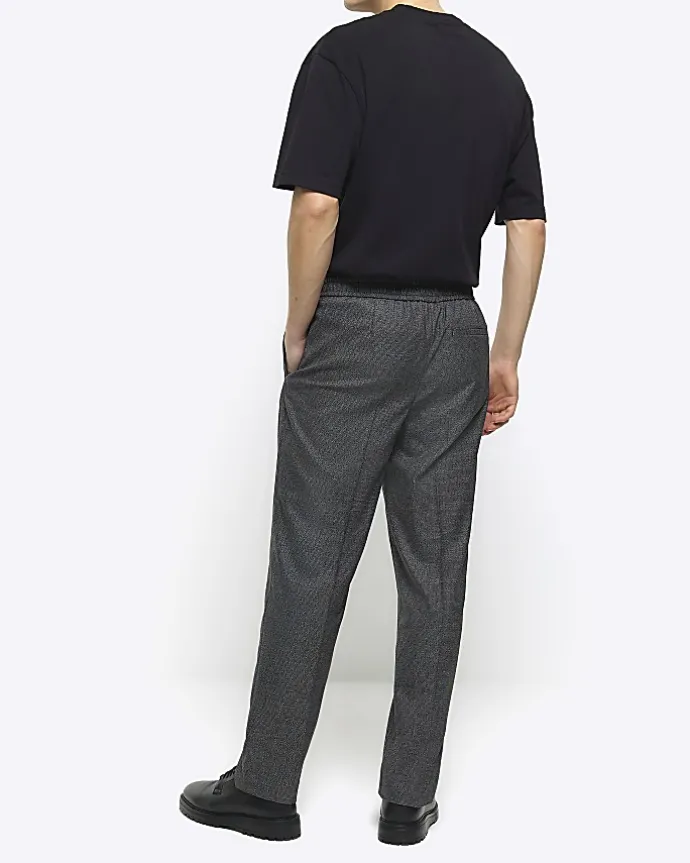Grey slim fit smart joggers