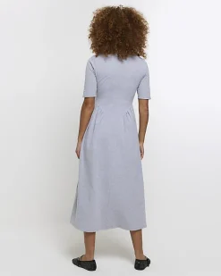 Grey t-shirt midi dress